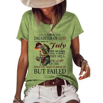 July Girl July Girl I Am A Daughter Of God Women's Loose T-shirt - Seseable