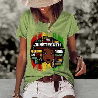 Juneteenth Girl Shirt Women's Short Sleeve Loose T-shirt - Monsterry UK