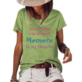 Memere Grandma Memere Is My Favorite Women's Loose T-shirt - Seseable