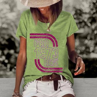 Pro Choice Womens Rights 1973 Pro 1973 Roe Pro Roe Women's Short Sleeve Loose T-shirt