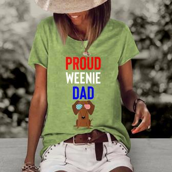 Proud Weenie Dad 4Th Of July Womens Women's Loose T-shirt - Seseable