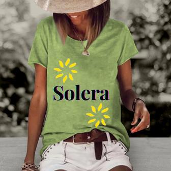 Solera Wine Drinking Funny Spanish Sherry Women's Short Sleeve Loose T-shirt | Mazezy