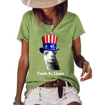 Uncle Se Llama July 4Th Fireworks Hipster Women's Loose T-shirt - Seseable