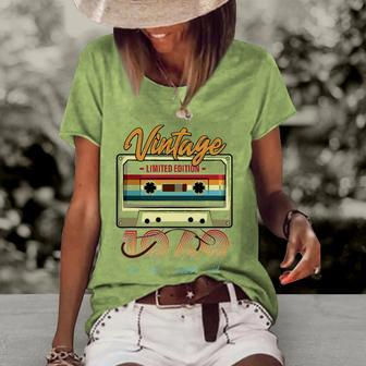 Vintage 1969 53Rd Birthday Cassette Tape For Men Women B-Day Women's Short Sleeve Loose T-shirt | Mazezy