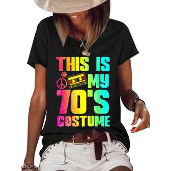 70S Halloween Costume 1970S Seventies Music Dancing Disco V2 Women's Short Sleeve Loose T-shirt - Seseable