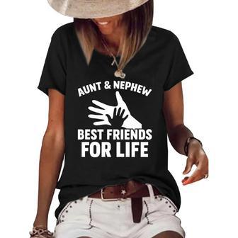 Aunt And Nephew Best Friends For Life Family Women's Short Sleeve Loose T-shirt | Mazezy