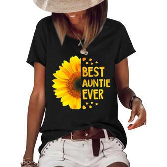 Auntie Gift Best Auntie Ever Women's Short Sleeve Loose T-shirt - Seseable