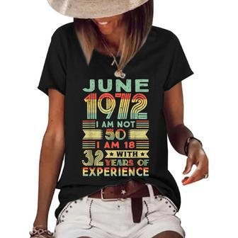Born June 1972 50Th Birthday Made In 1972 50 Year Old Women's Short Sleeve Loose T-shirt - Seseable