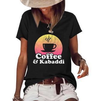 Coffee And Kabaddi Vintage Sunset Women's Short Sleeve Loose T-shirt | Mazezy