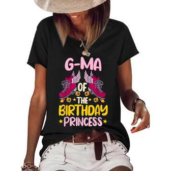 G-Ma Of The Birthday Princess Roller Skates Party Women's Short Sleeve Loose T-shirt - Seseable