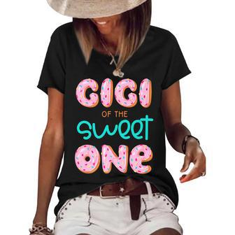 Gigi Of The Sweet One First Birthday Matching Family Donut Women's Short Sleeve Loose T-shirt - Seseable