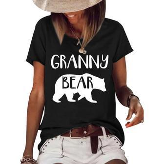 Granny Grandma Gift Granny Bear Women's Short Sleeve Loose T-shirt - Seseable