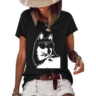 Great Gift For Christmas Very Cool Alaskan Klee Kai Women's Short Sleeve Loose T-shirt | Mazezy