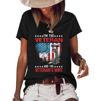 Im The Veteran And The Veterans Wife - Female Veterans Women's Short Sleeve Loose T-shirt | Mazezy