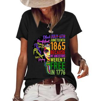 Junenth Women Junenth African American Women's Short Sleeve Loose T-shirt | Mazezy
