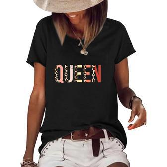 Leopard June Queen For Girls Born In June 2022 Birthday Women's Short Sleeve Loose T-shirt | Mazezy