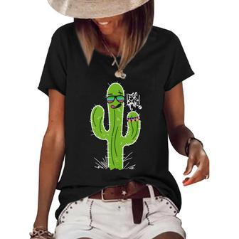 Let’S Rave Cactus Gardening Women's Short Sleeve Loose T-shirt | Mazezy
