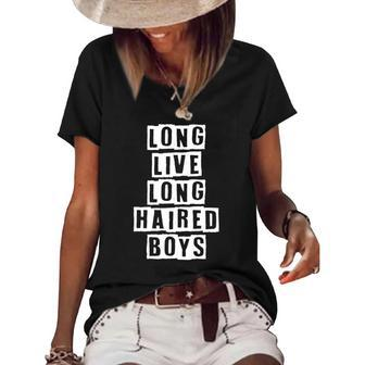 Long Live Long Haired Boys Mens Womens Youth Toddler Boy Women's Short Sleeve Loose T-shirt | Mazezy