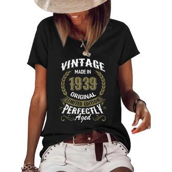 Made In 1939 Birthday Gift For Women & Men Women's Short Sleeve Loose T-shirt | Mazezy
