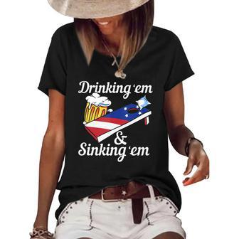 Mens Men Or Women Drinking Yard Game - Funny Cornhole Women's Short Sleeve Loose T-shirt | Mazezy