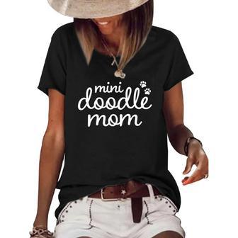 Mini Doodle Mom Miniature Goldendoodle Labradoodle Gift Women's Short Sleeve Loose T-shirt | Mazezy