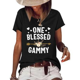 One Blessed Gammy  Cute Mothers Day Gifts Women's Short Sleeve Loose T-shirt