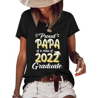 Proud Papa Of A Class Of 2022 Graduate School Women's Short Sleeve Loose T-shirt | Mazezy