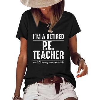Retired Pe Teacher Schedule 1 Retired Pe Teacher Women's Short Sleeve Loose T-shirt | Mazezy