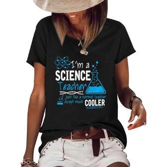 Science Teacher Like A Normal Teacher But Cooler Women's Short Sleeve Loose T-shirt | Mazezy