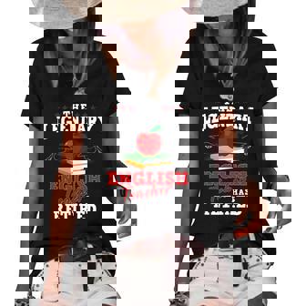 The Legendary English Teacher Has Retired Retirement Gift Women's Short Sleeve Loose T-shirt | Mazezy