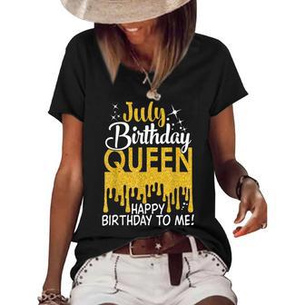 This Queen Was Born In July Happy Birthday To Me July Queen Women's Short Sleeve Loose T-shirt - Seseable