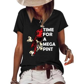 Time For A Mega Pint Funny Sarcastic Saying Women's Short Sleeve Loose T-shirt - Monsterry CA