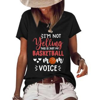 Womens Basketball Mom Tee Funny Basketball S For Women Women's Short Sleeve Loose T-shirt | Mazezy