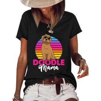 Womens Doodle Mama Labradoodle Goldendoodle Women's Short Sleeve Loose T-shirt | Mazezy