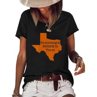 Womens Everything Is Bigger In Texas - Austin Women's Short Sleeve Loose T-shirt | Mazezy