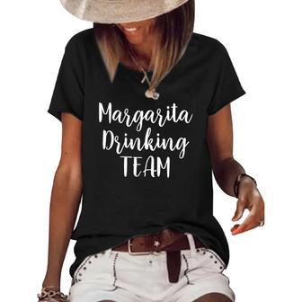 Womens Margarita Drinking Team Cinco De Mayo Funny Gift Women's Short Sleeve Loose T-shirt | Mazezy