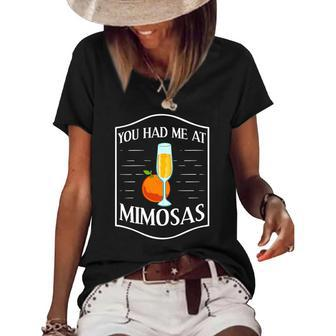 Womens Mimosa Drink Recipe Bar Glass Women's Short Sleeve Loose T-shirt | Mazezy