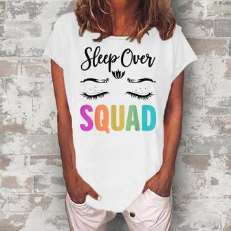 Sleepover Squad Pajama Great For Slumber Party V2 Women's Loosen T-shirt - Seseable