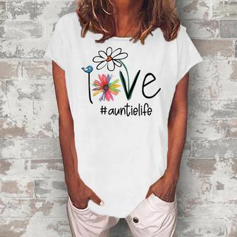 Auntie Idea Auntie Life Women's Loosen T-shirt - Seseable