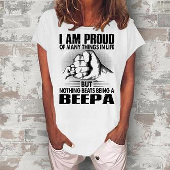 Beepa Grandpa Nothing Beats Being A Beepa Women's Loosen T-shirt - Seseable