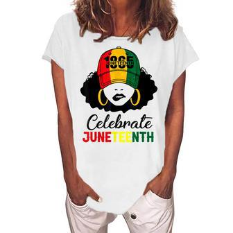 Celebrate Junenth 1865 Black Girl Magic Melanin Women Women's Loosen T-Shirt | Mazezy