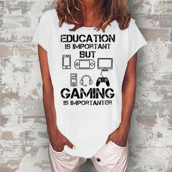 Funny Kids Gaming Women's Loosen Crew Neck Short Sleeve T-Shirt | Favorety UK