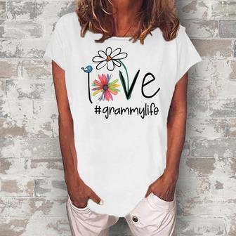 Grammy Grandma Idea Grammy Life Women's Loosen T-shirt - Seseable