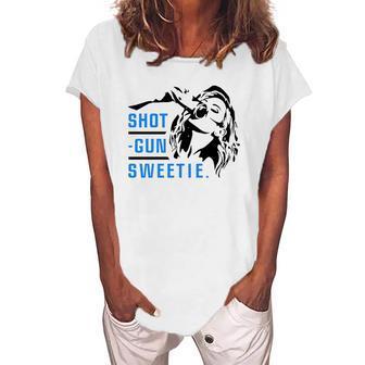 Kyle Larson’S Wife Shotgun Sweetie Women's Loosen T-Shirt | Mazezy