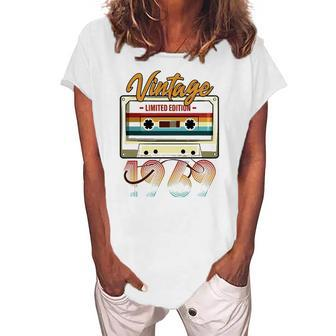 Vintage 1969 53Rd Birthday Cassette Tape For Men Women B-Day Women's Loosen T-Shirt | Mazezy