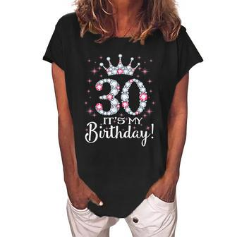 30 Its My Birthday 1989 30Th Birthday Gift Tee For Womens Women's Loosen Crew Neck Short Sleeve T-Shirt - Monsterry UK