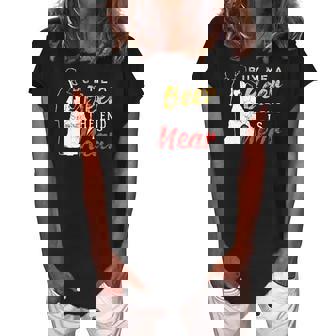 Buy Me A Beer The End Is Near - Funny Bachelor Party Gift Women's Loosen Crew Neck Short Sleeve T-Shirt | Mazezy