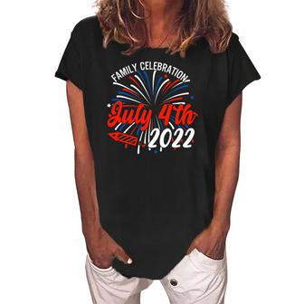 Family Celebration July 4Th 2022 For Men Women Women's Loosen Crew Neck Short Sleeve T-Shirt | Mazezy