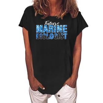 Future Marine Biologist Kids Girls Youth Boys Women's Loosen Crew Neck Short Sleeve T-Shirt | Mazezy