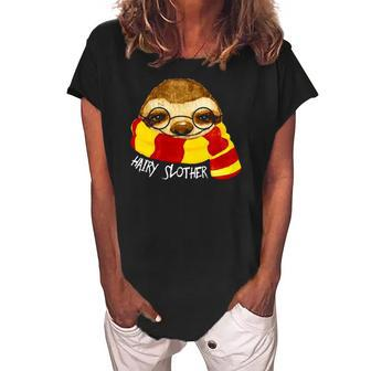 Hairy Slother Cute Sloth Gift Funny Spirit Animal Women's Loosen Crew Neck Short Sleeve T-Shirt